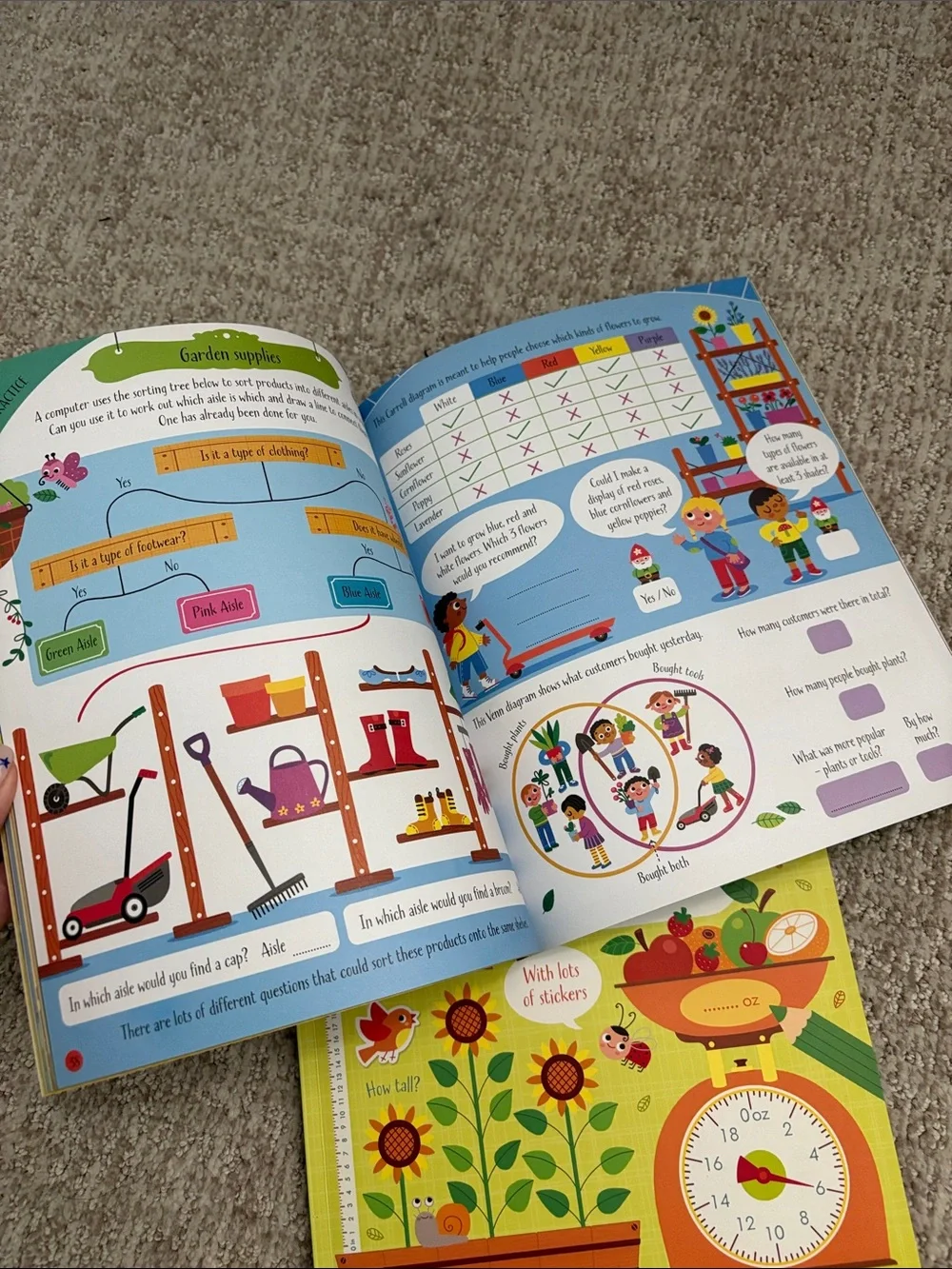 Usborne Activity Book Set - Graphs and Charts & Measuring Things